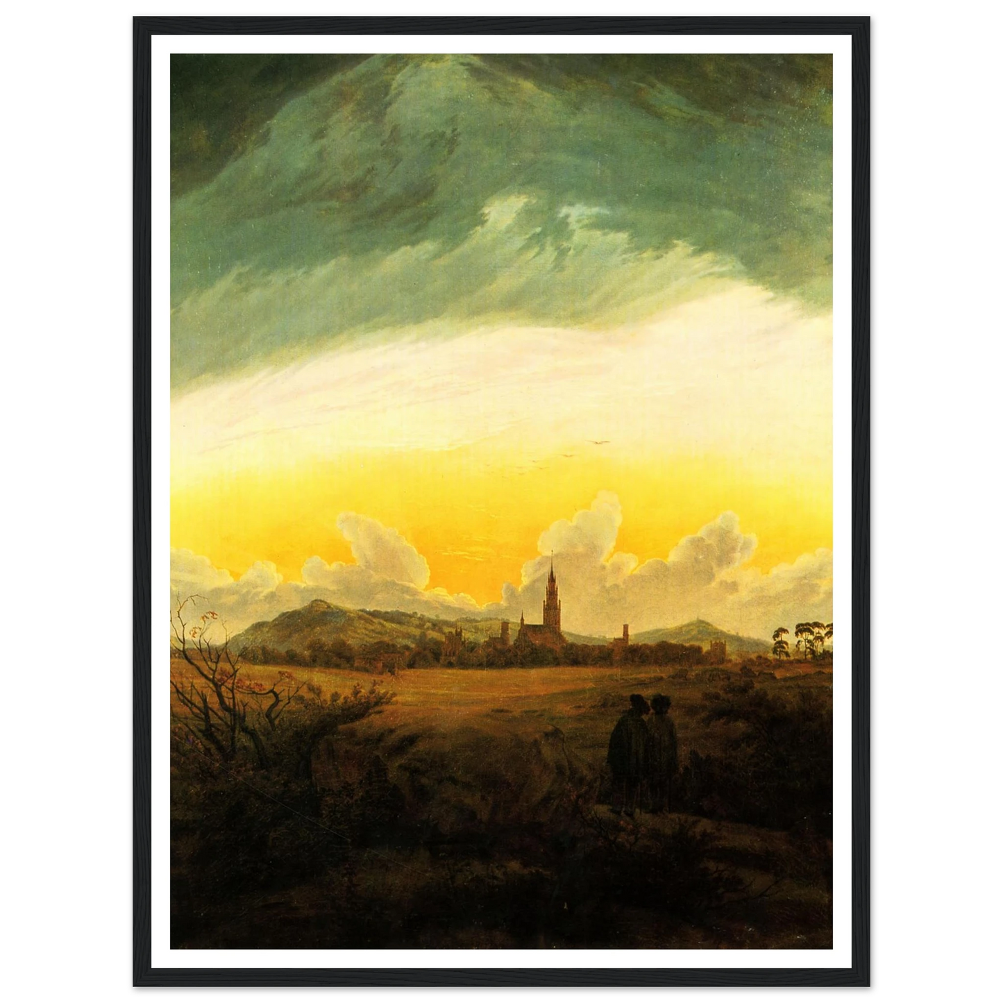 Neubrandenburg (1817) Art Print | Caspar David Friedrich - Framed Poster - 30x40 cm / 12x16″ - Black frame