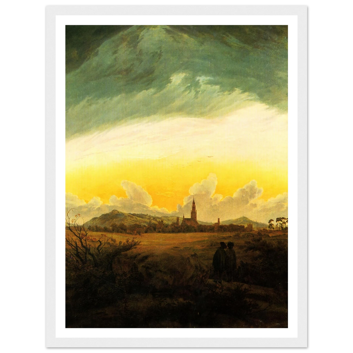 Neubrandenburg (1817) Art Print | Caspar David Friedrich - Framed Poster - 30x40 cm / 12x16″ - Black frame