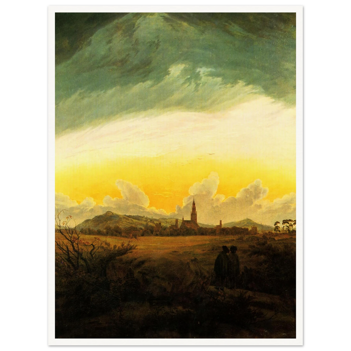 Neubrandenburg (1817) Art Print | Caspar David Friedrich - Framed Poster - 30x40 cm / 12x16″ - Black frame