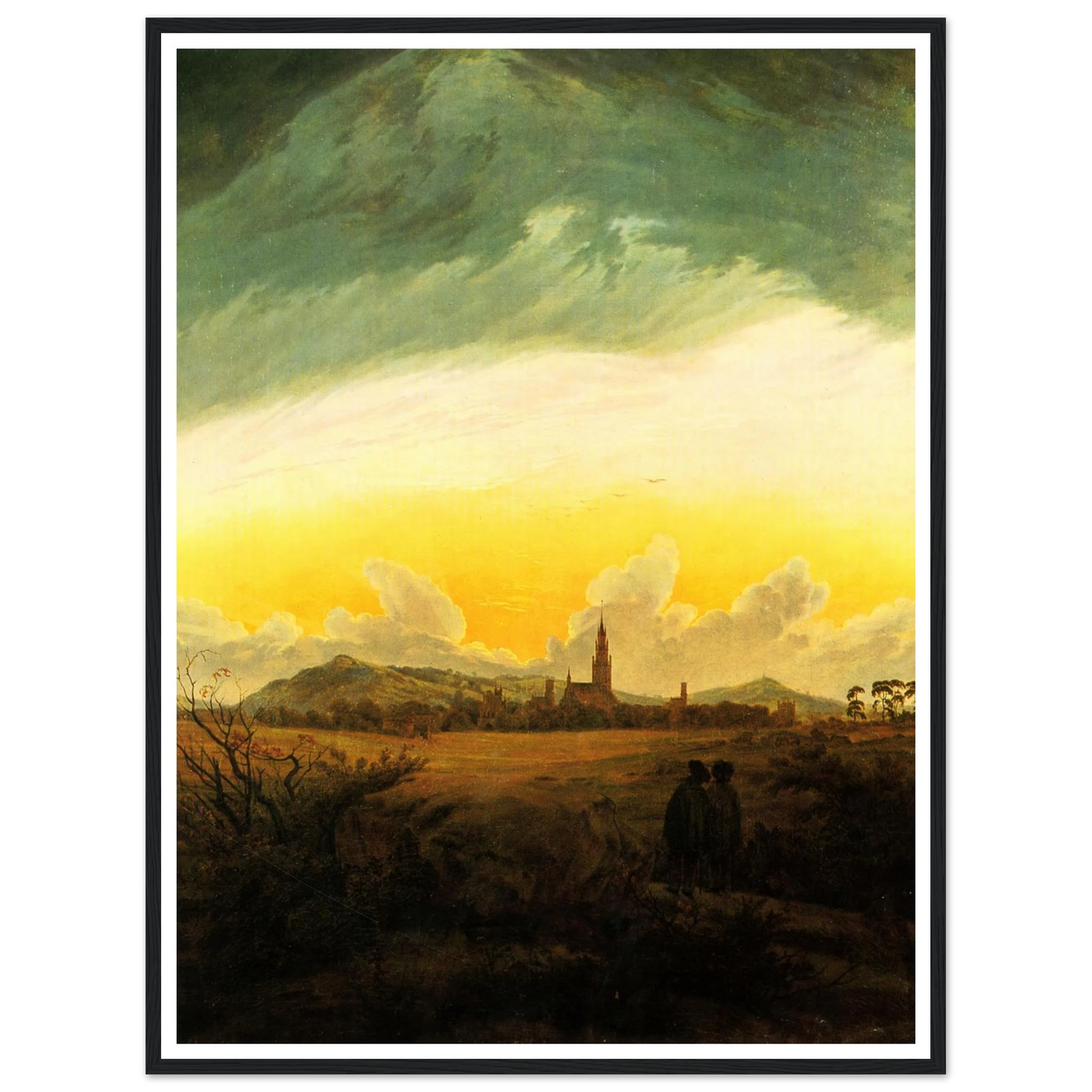 Neubrandenburg (1817) Art Print | Caspar David Friedrich - Framed Poster - 30x40 cm / 12x16″ - Black frame