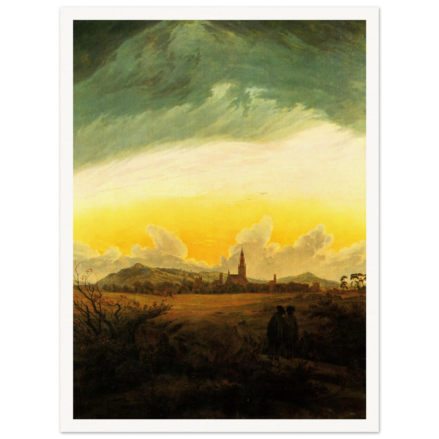 Neubrandenburg (1817) Art Print | Caspar David Friedrich - Framed Poster - 30x40 cm / 12x16″ - Black frame