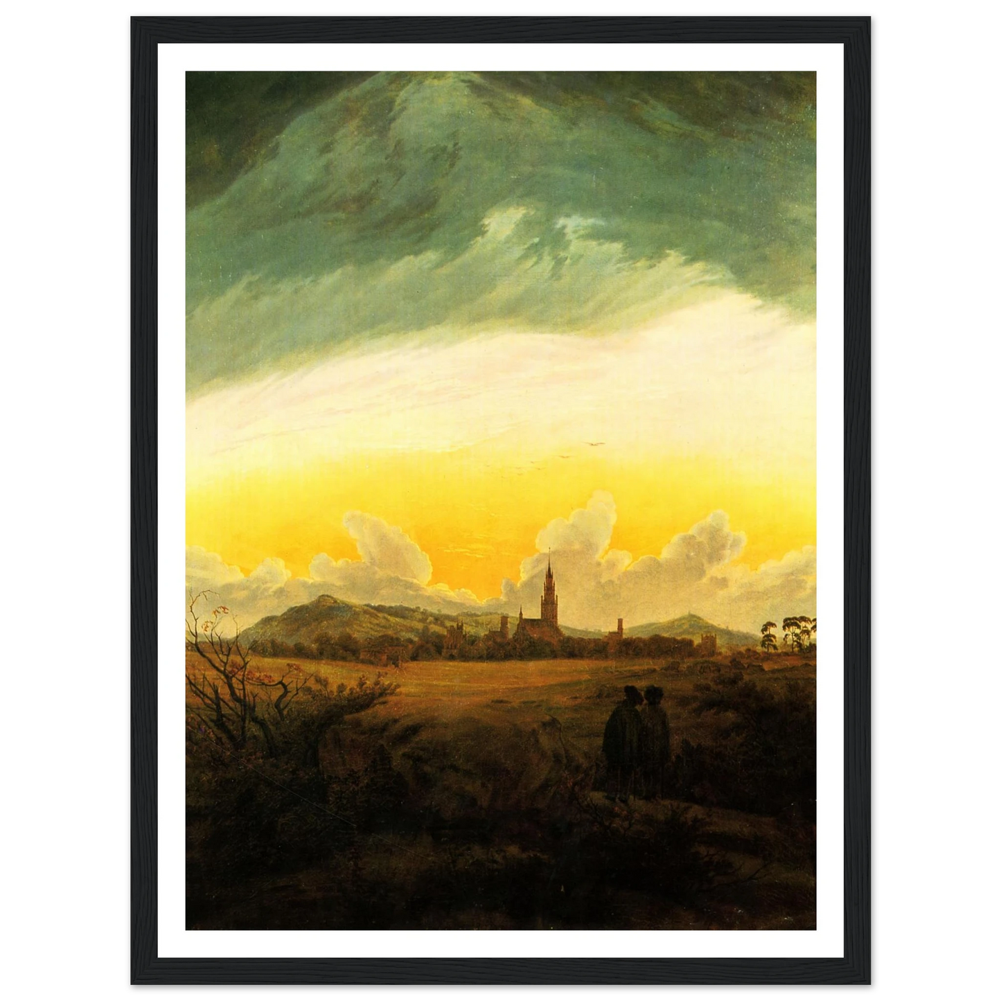 Neubrandenburg (1817) Art Print | Caspar David Friedrich - Framed Poster - 30x40 cm / 12x16″ - Black frame