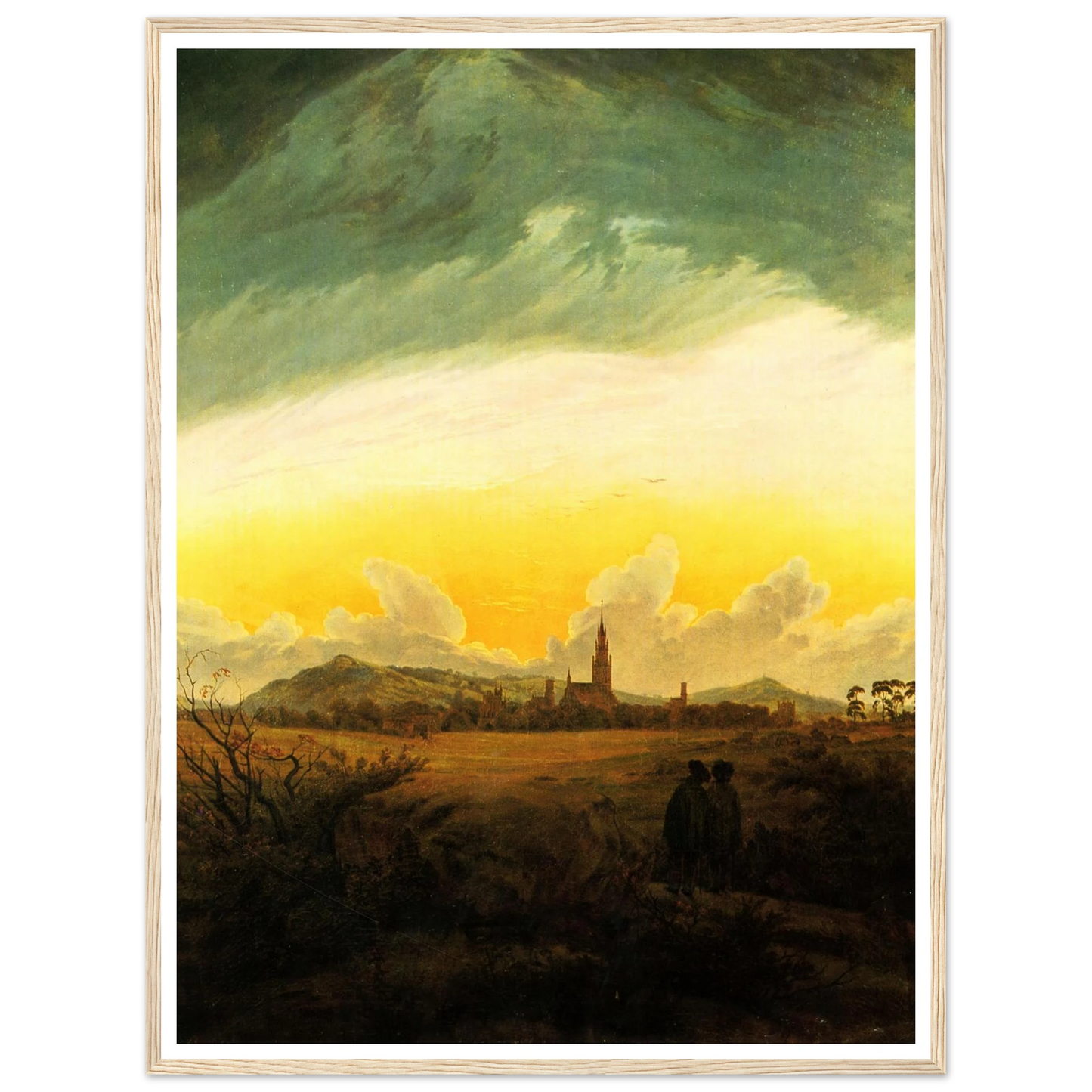 Neubrandenburg (1817) Art Print | Caspar David Friedrich - Framed Poster - 30x40 cm / 12x16″ - Black frame
