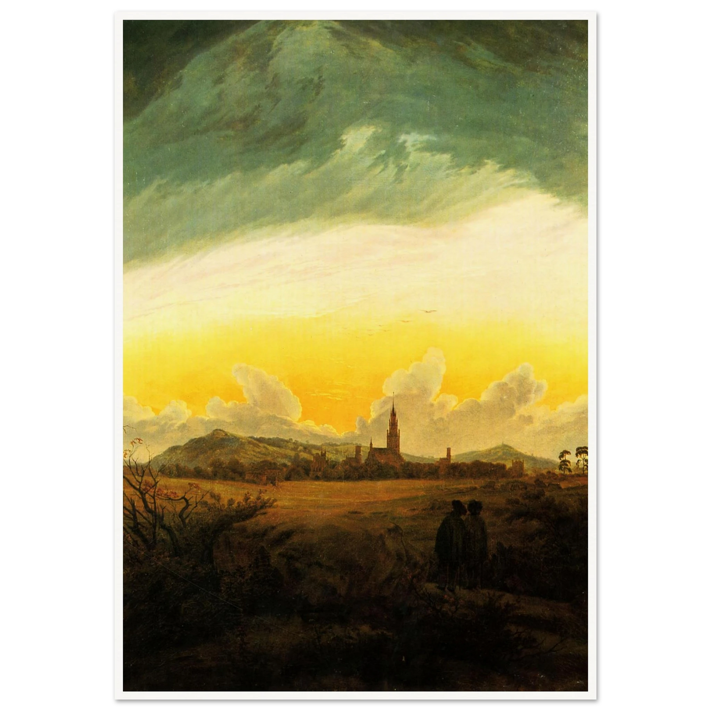 Neubrandenburg (1817) Art Print | Caspar David Friedrich - Framed Poster - 30x40 cm / 12x16″ - Black frame
