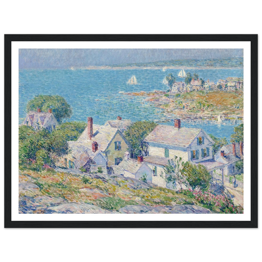 New England Headlands (1899) Art Print | Childe Hassam - Framed Poster - 30x40 cm / 12x16″ - Black frame