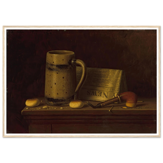 New York Daily News (1888) Art Print | William Michael Harnett - Framed Poster - 30x40 cm / 12x16″ - Black frame