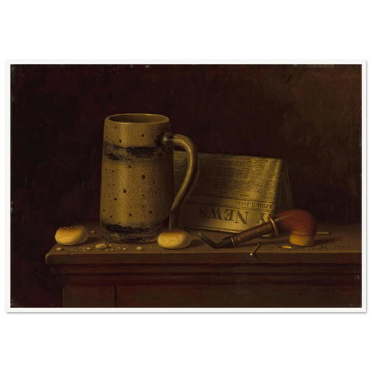 New York Daily News (1888) Art Print | William Michael Harnett - Framed Poster - 30x40 cm / 12x16″ - Black frame