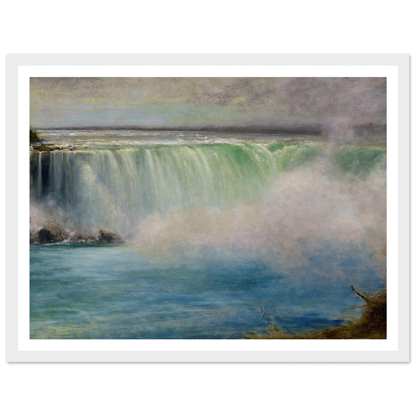 Niagara Falls (1885) Art Print | George Inness - Framed Poster - 30x40 cm / 12x16″ - Black frame