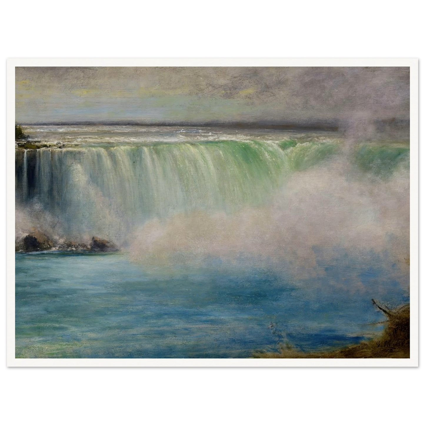 Niagara Falls (1885) Art Print | George Inness - Framed Poster - 30x40 cm / 12x16″ - Black frame