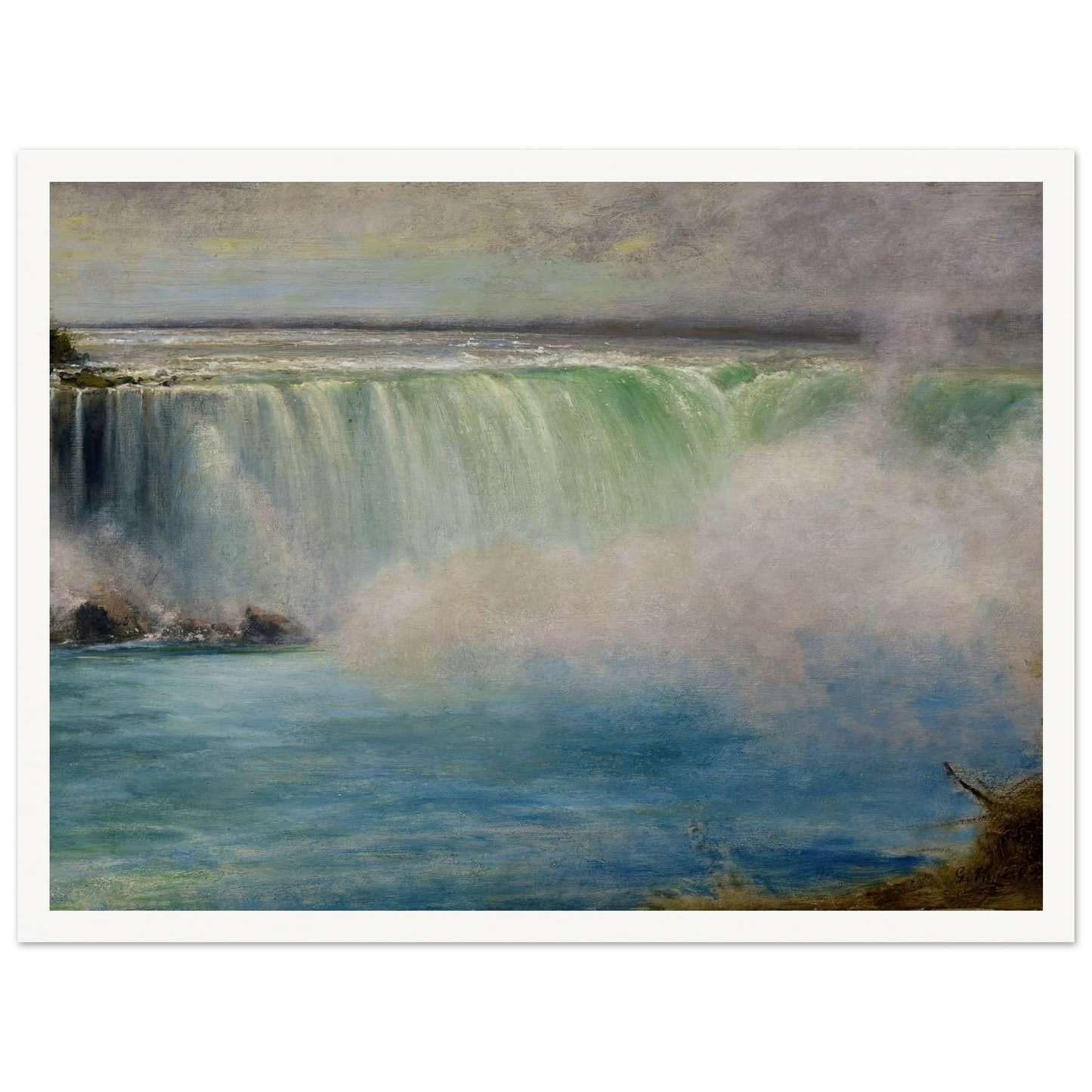 Niagara Falls (1885) Art Print | George Inness - Framed Poster - 30x40 cm / 12x16″ - Black frame