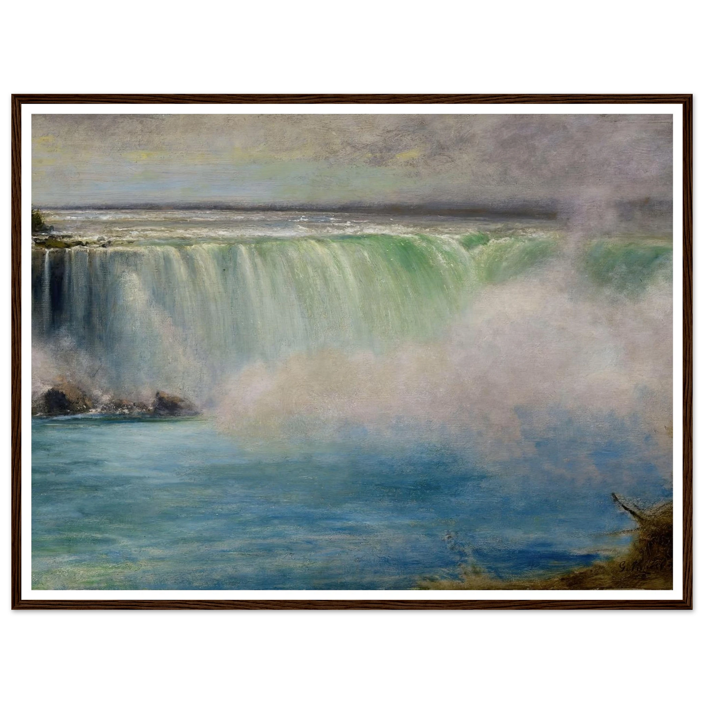 Niagara Falls (1885) Art Print | George Inness - Framed Poster - 30x40 cm / 12x16″ - Black frame