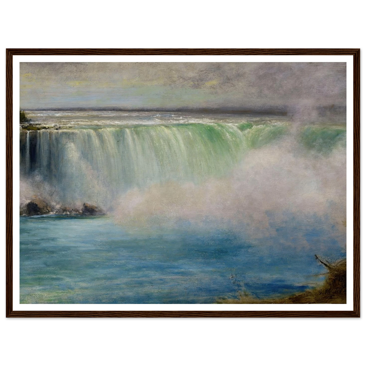 Niagara Falls (1885) Art Print | George Inness - Framed Poster - 30x40 cm / 12x16″ - Black frame