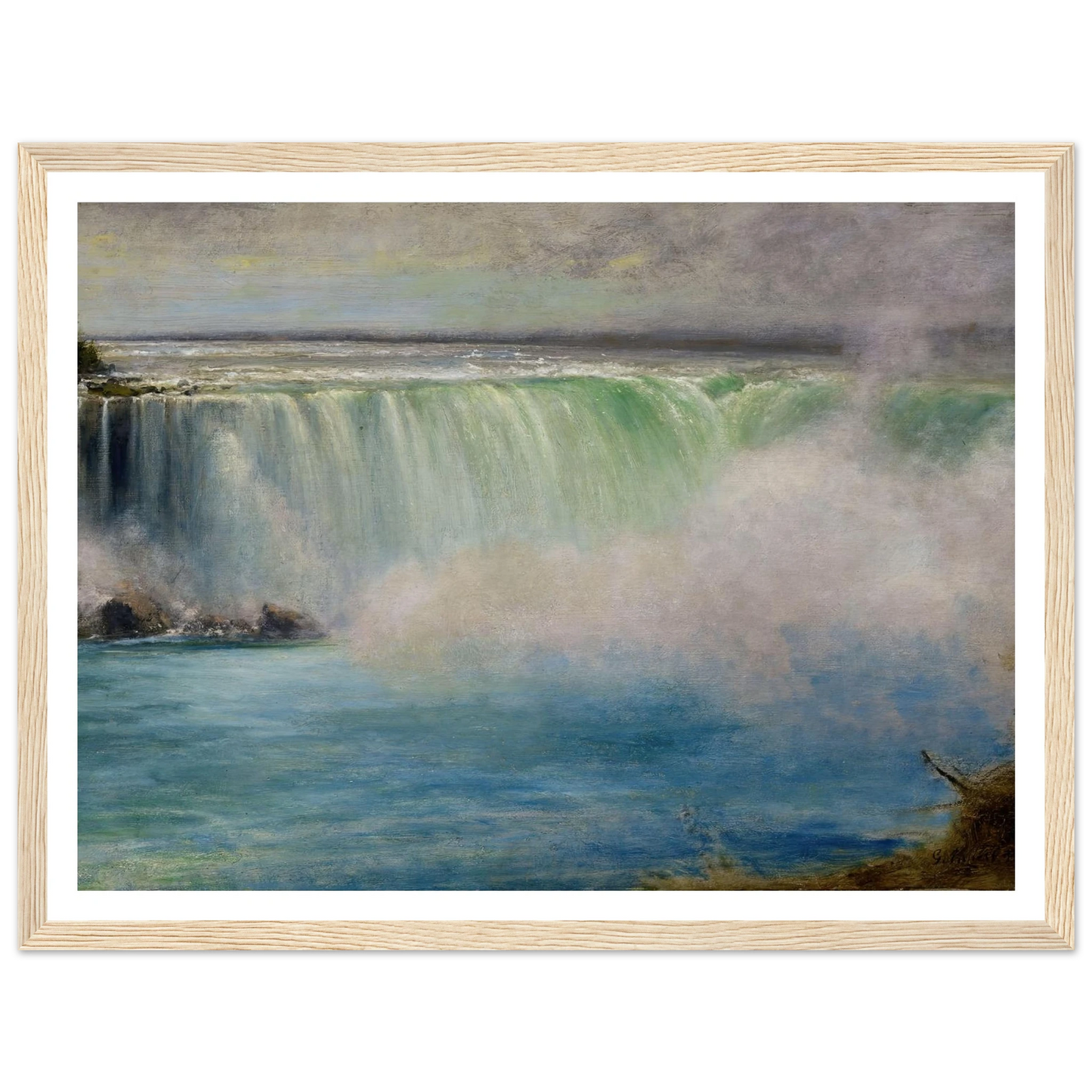 Niagara Falls (1885) Art Print | George Inness - Framed Poster - 30x40 cm / 12x16″ - Black frame