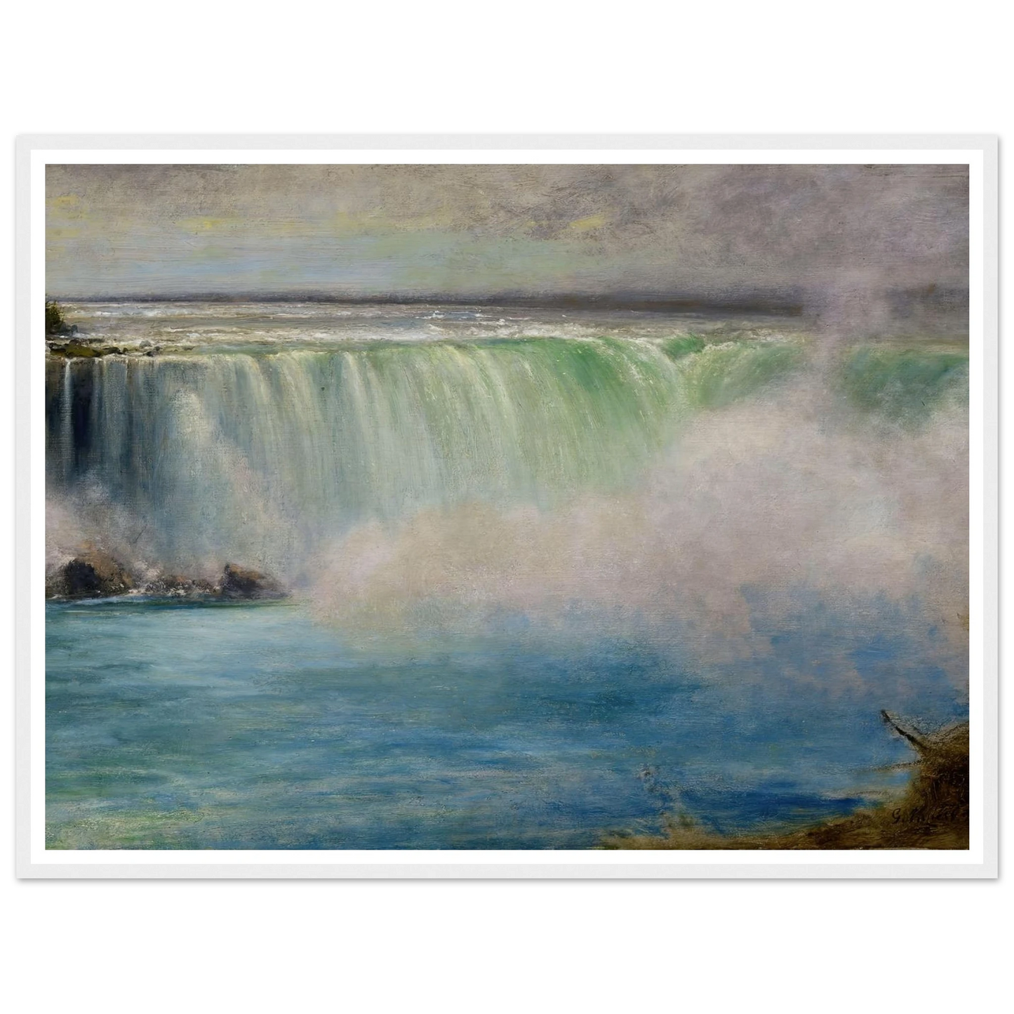 Niagara Falls (1885) Art Print | George Inness - Framed Poster - 30x40 cm / 12x16″ - Black frame