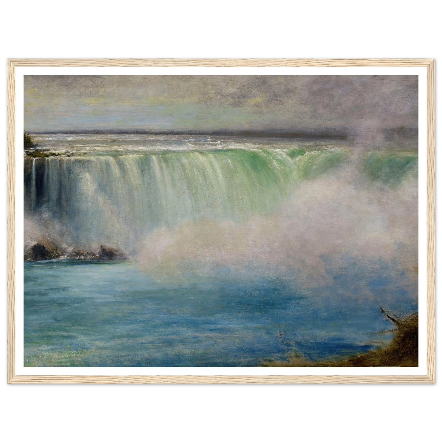 Niagara Falls (1885) Art Print | George Inness - Framed Poster - 30x40 cm / 12x16″ - Black frame