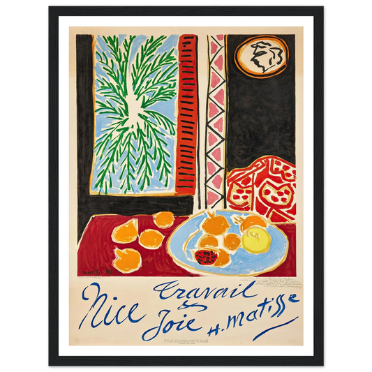 Nice Travail et Joie (1947) Art Print | Henri Matisse - Framed Poster - 30x40 cm / 12x16″ - Black frame