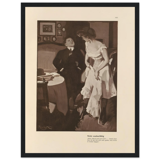 Nicht couleurfàhig (1908) Art Print | Ferdinand Freiherr von Reznicek - Framed Poster - 30x40 cm / 12x16″ - Black frame