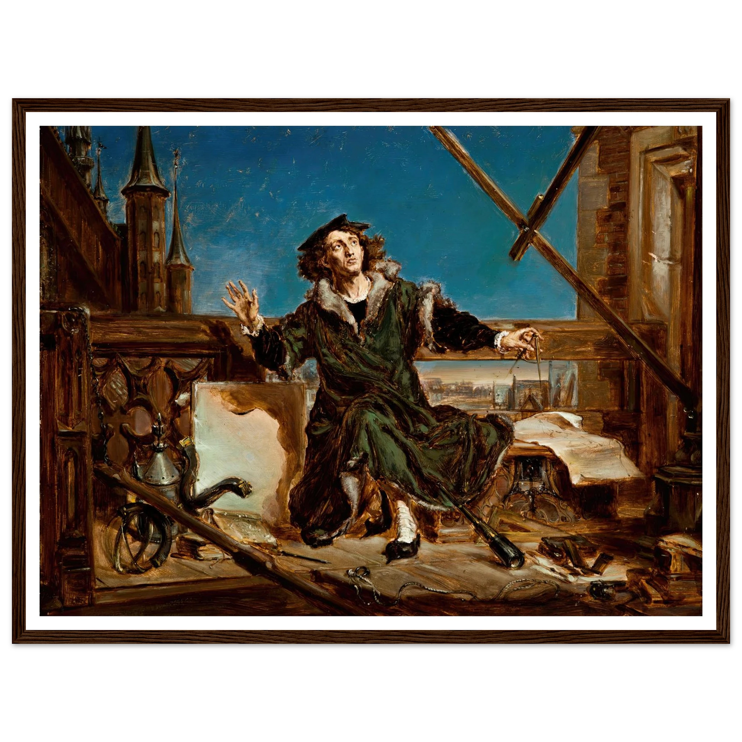 Nicolaus Copernicus (1871) Art Print | Jan Matejko - Framed Poster - 30x40 cm / 12x16″ - Black frame