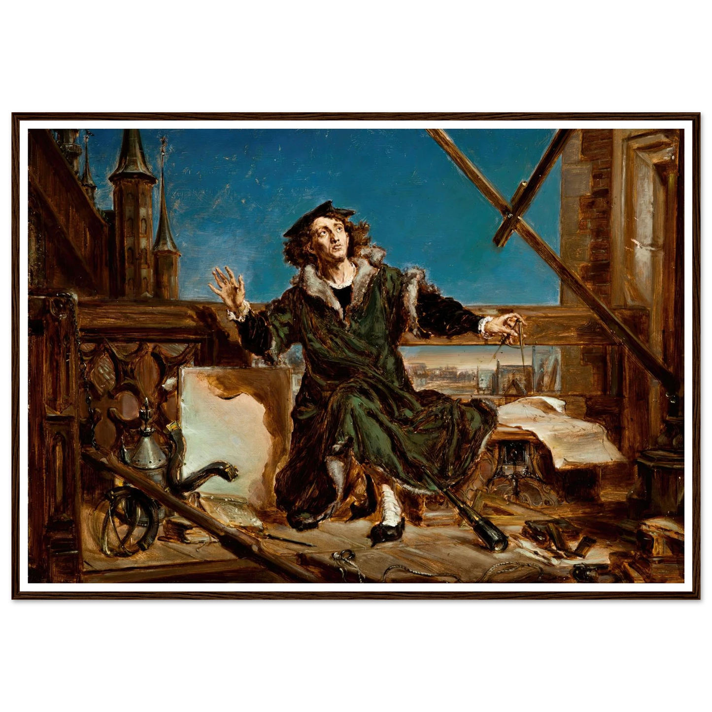 Nicolaus Copernicus (1871) Art Print | Jan Matejko - Framed Poster - 30x40 cm / 12x16″ - Black frame