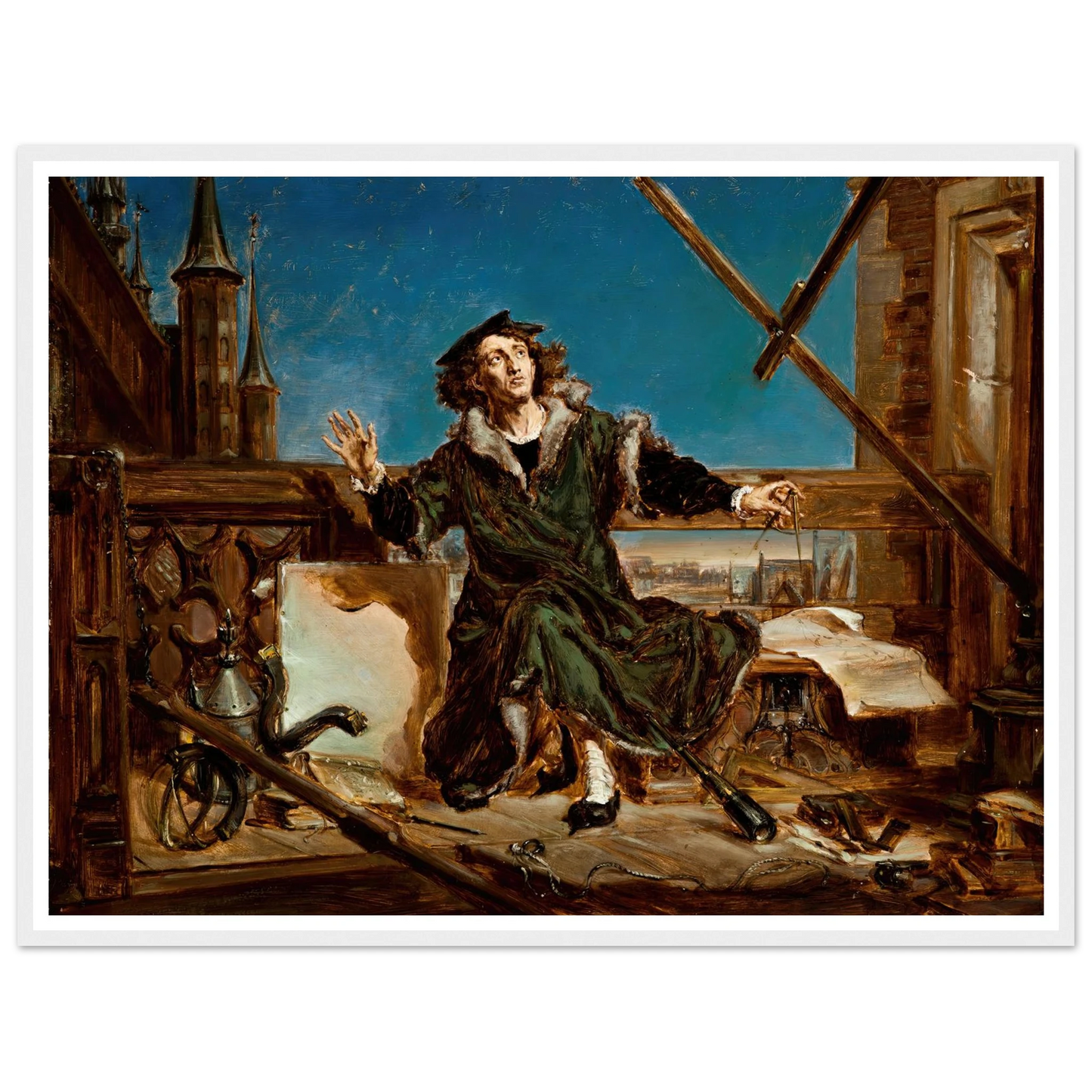 Nicolaus Copernicus (1871) Art Print | Jan Matejko - Framed Poster - 30x40 cm / 12x16″ - Black frame