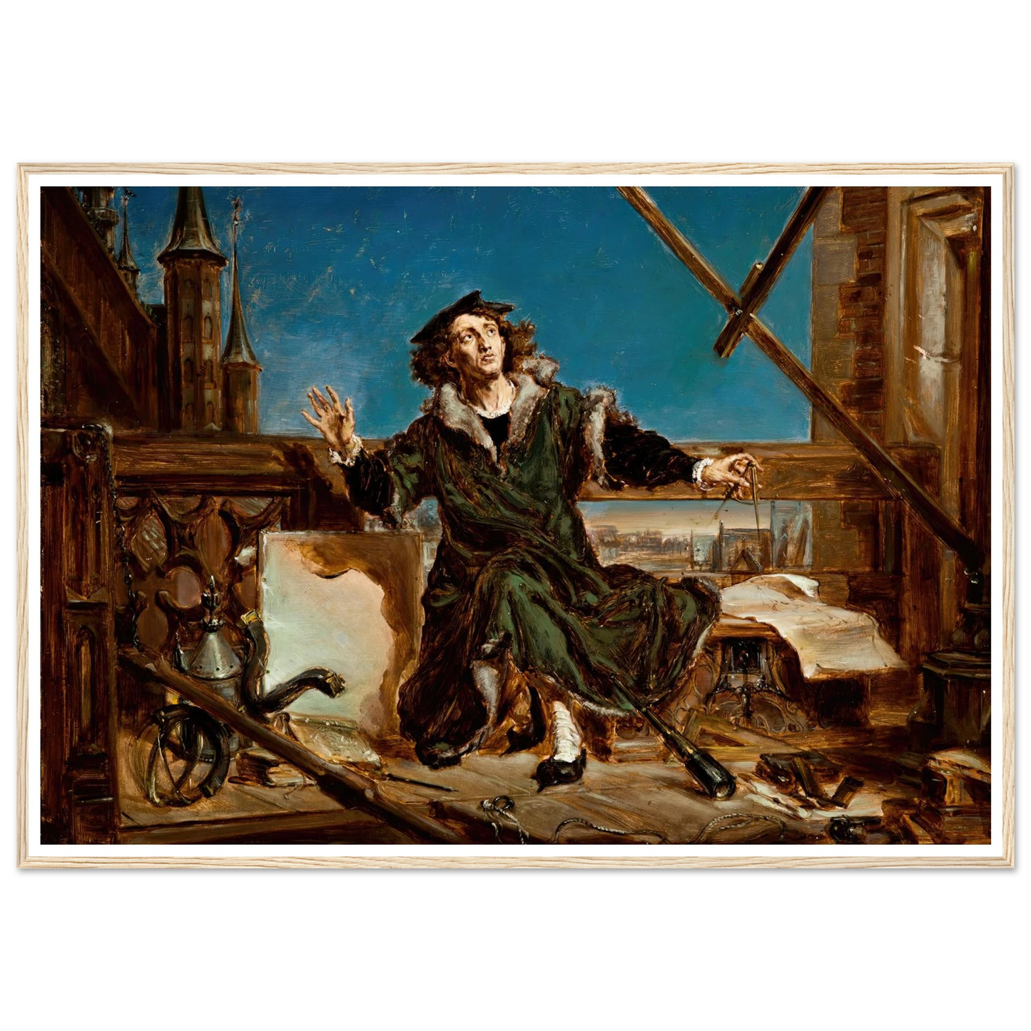 Nicolaus Copernicus (1871) Art Print | Jan Matejko - Framed Poster - 30x40 cm / 12x16″ - Black frame
