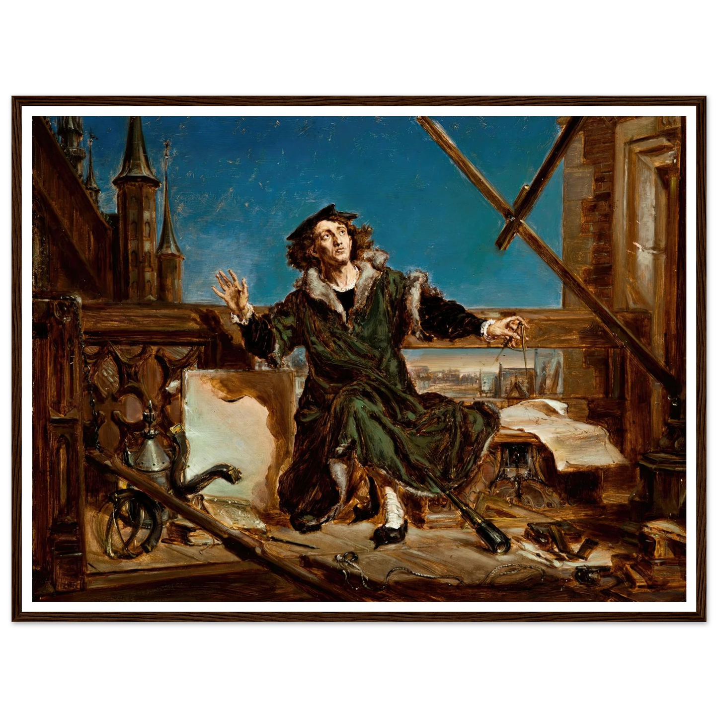 Nicolaus Copernicus (1871) Art Print | Jan Matejko - Framed Poster - 30x40 cm / 12x16″ - Black frame