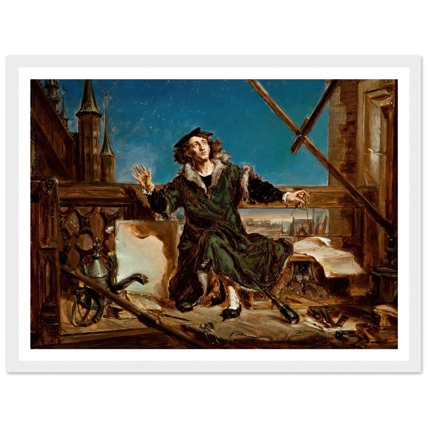 Nicolaus Copernicus (1871) Art Print | Jan Matejko - Framed Poster - 30x40 cm / 12x16″ - Black frame