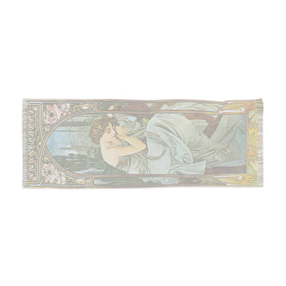 Nightly Rest | Alphonse Mucha Scarf – Art Nouveau Scarf - - 27" × 71'' - 