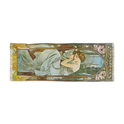 Nightly Rest | Alphonse Mucha Scarf – Art Nouveau Scarf - - 27" × 71'' - 