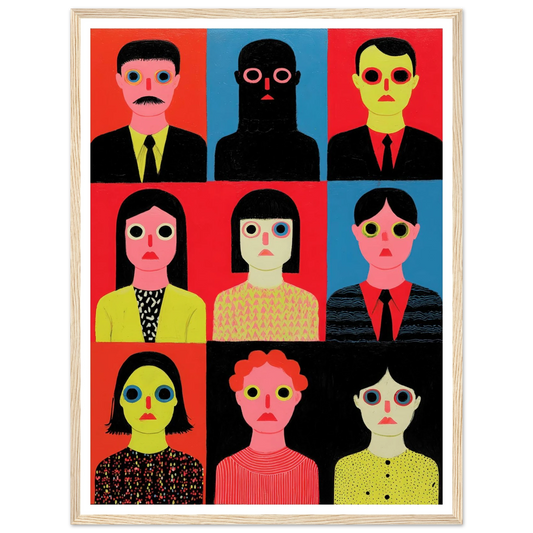 Nine States of Blankness - Framed Poster - 30x40 cm / 12x16″ - Black frame