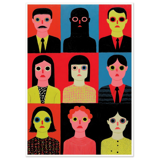 Nine States of Blankness - Framed Poster - 30x40 cm / 12x16″ - Black frame