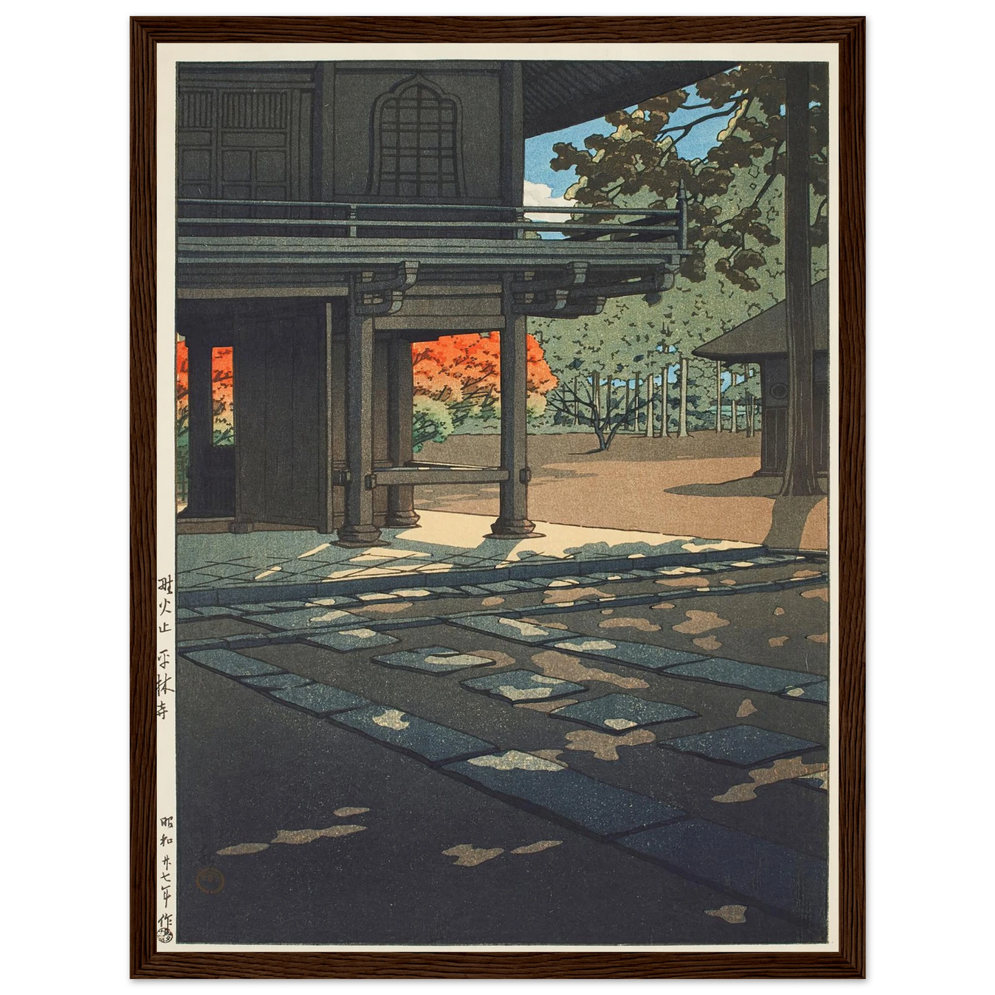 Nobidome Heirin-ji Temple (1952) Art Print | Kawase Hasui - Framed Poster - 30x40 cm / 12x16″ - Black frame