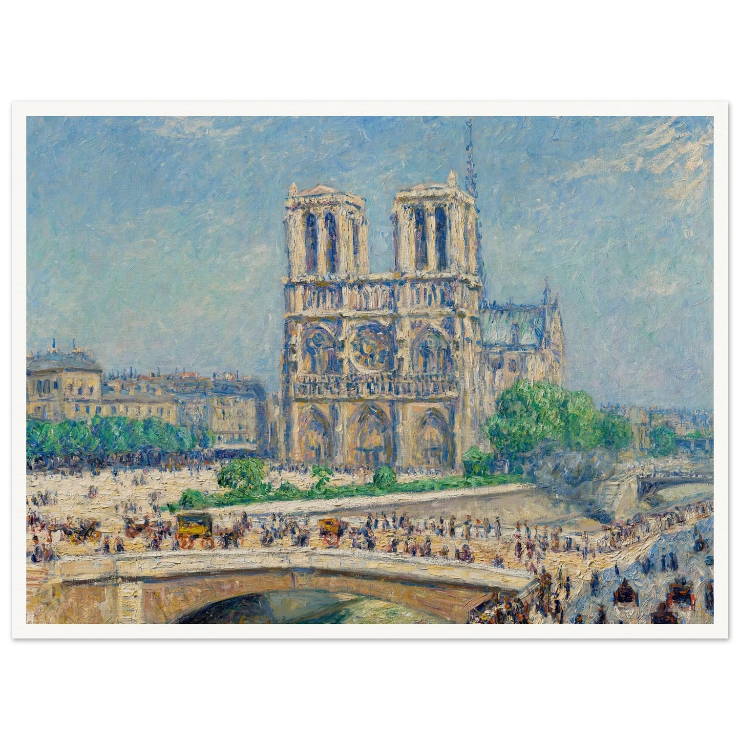 Notre-Dame, effet de soleil (1906) Art Print | Francis Picabia - Framed Poster - 30x40 cm / 12x16″ - Black frame