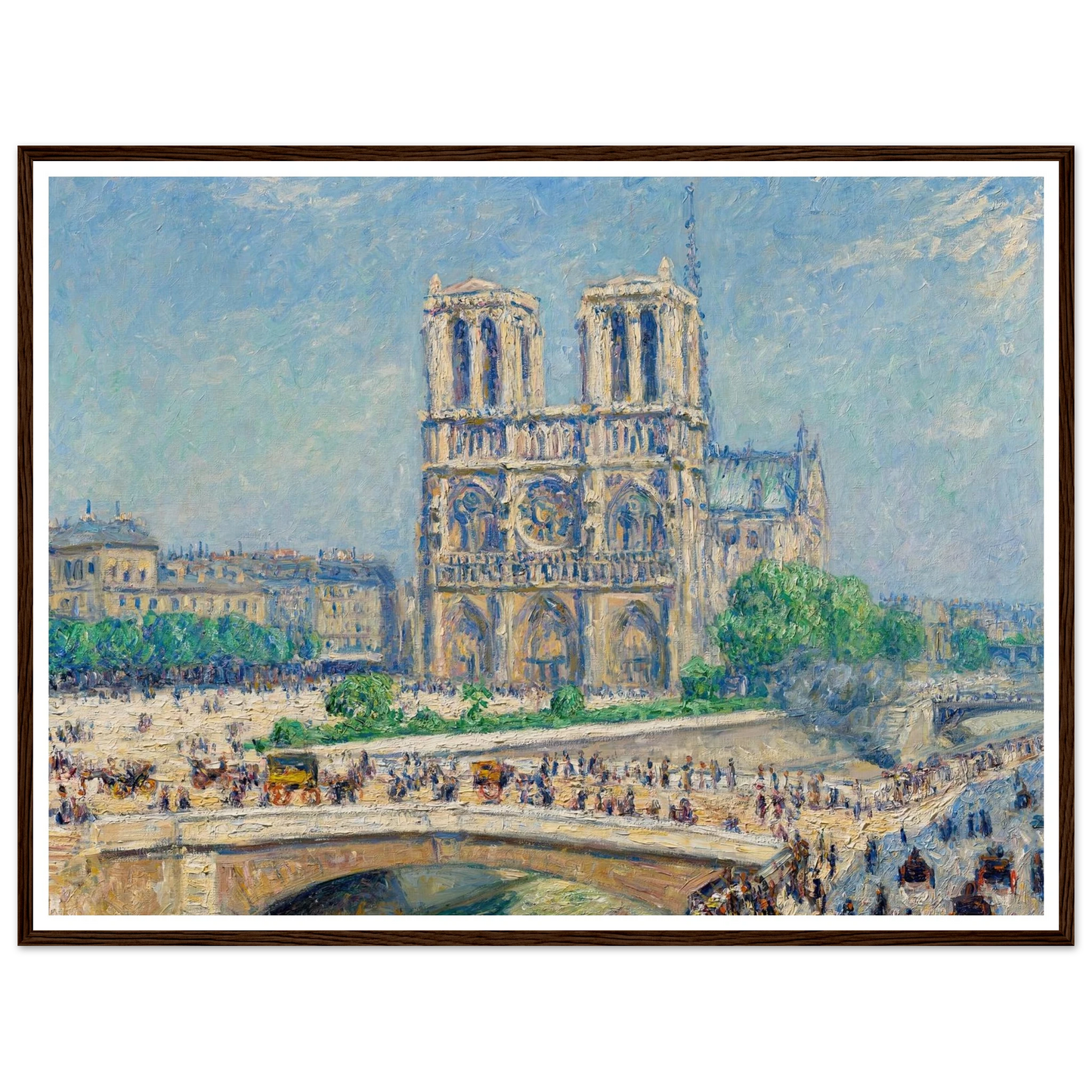 Notre-Dame, effet de soleil (1906) Art Print | Francis Picabia - Framed Poster - 30x40 cm / 12x16″ - Black frame