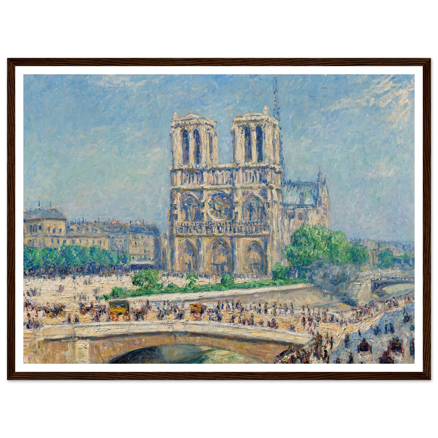 Notre-Dame, effet de soleil (1906) Art Print | Francis Picabia - Framed Poster - 30x40 cm / 12x16″ - Black frame