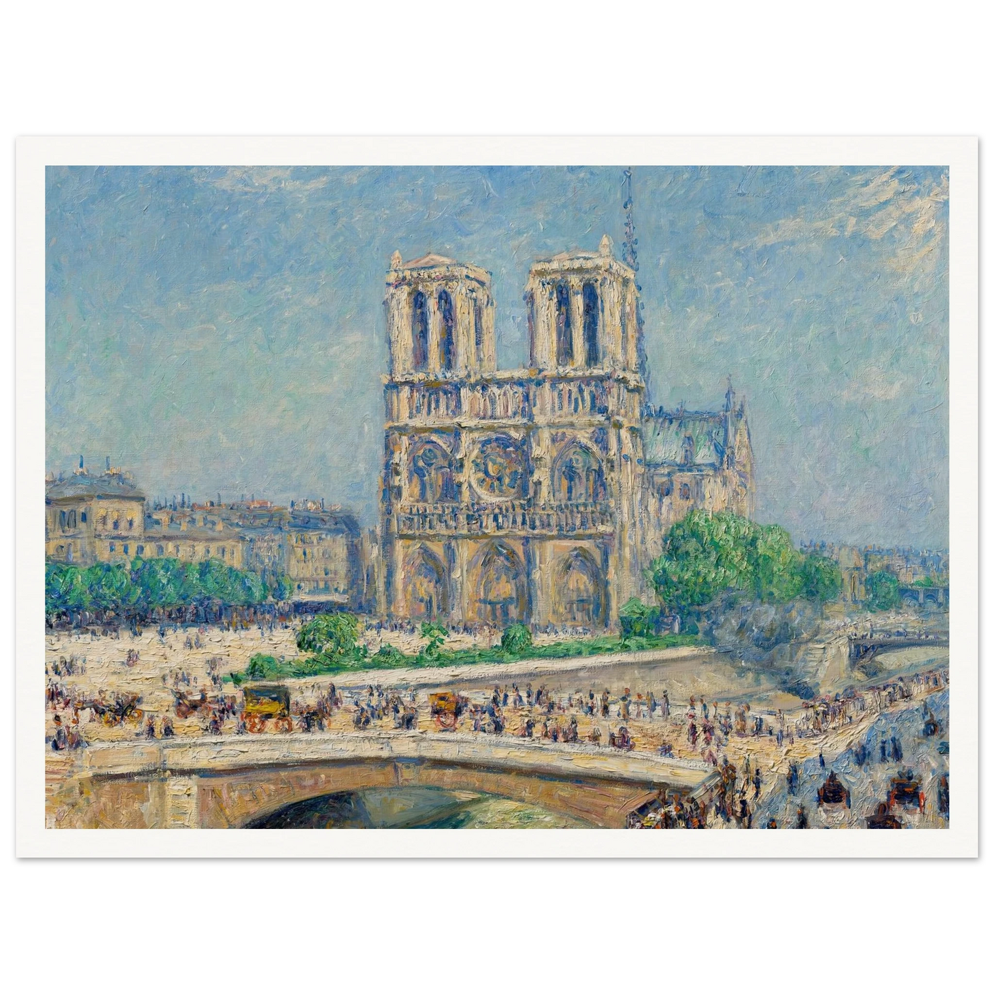 Notre-Dame, effet de soleil (1906) Art Print | Francis Picabia - Framed Poster - 30x40 cm / 12x16″ - Black frame
