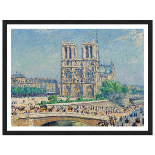 Notre-Dame, effet de soleil (1906) Art Print | Francis Picabia - Framed Poster - 30x40 cm / 12x16″ - Black frame