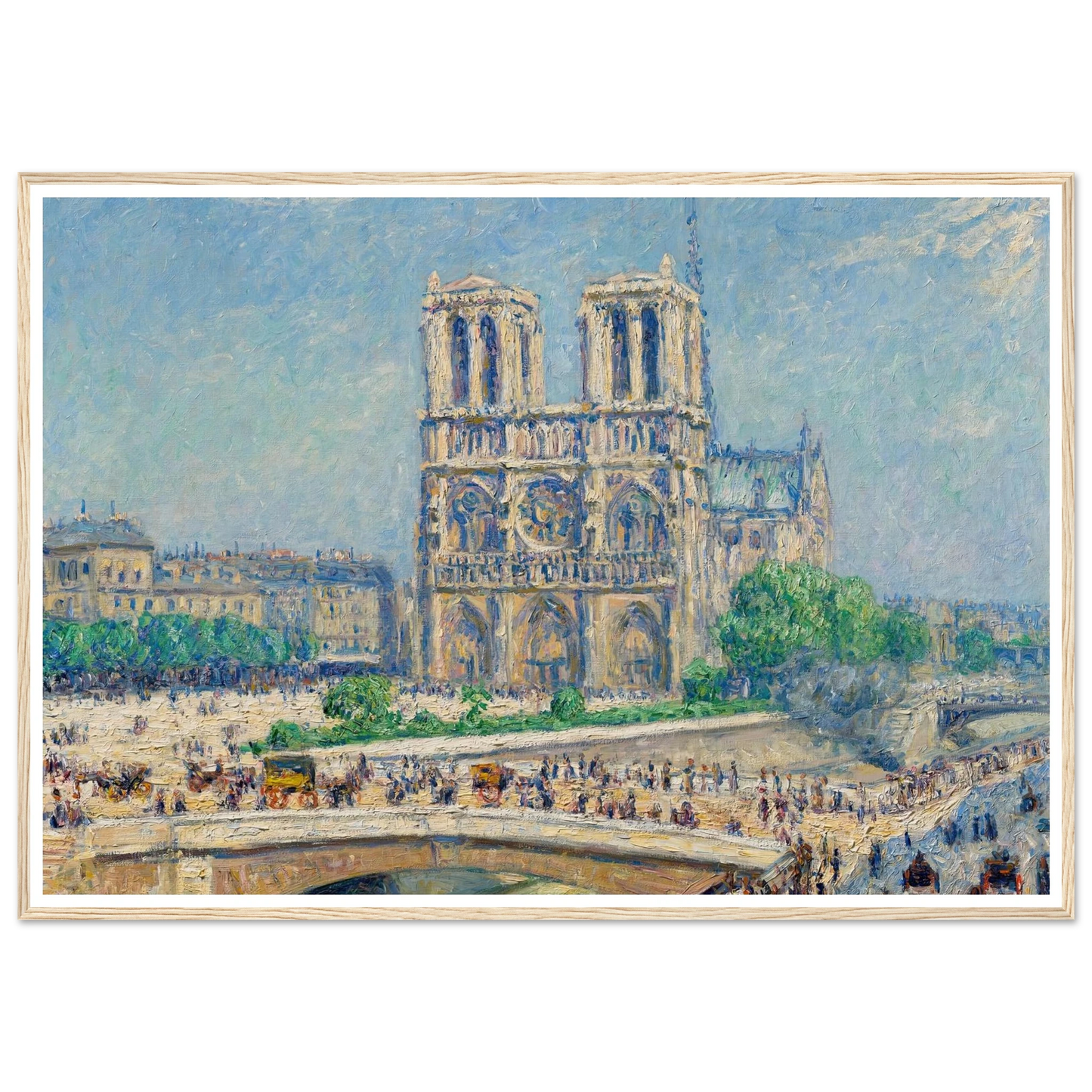 Notre-Dame, effet de soleil (1906) Art Print | Francis Picabia - Framed Poster - 30x40 cm / 12x16″ - Black frame