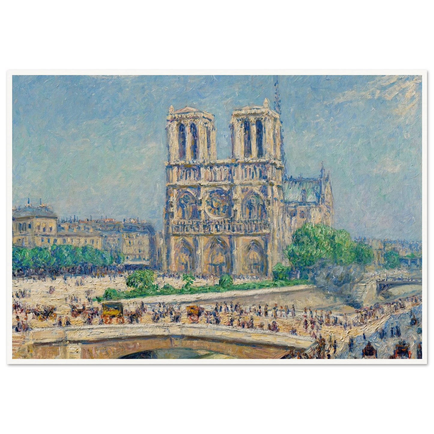 Notre-Dame, effet de soleil (1906) Art Print | Francis Picabia - Framed Poster - 30x40 cm / 12x16″ - Black frame