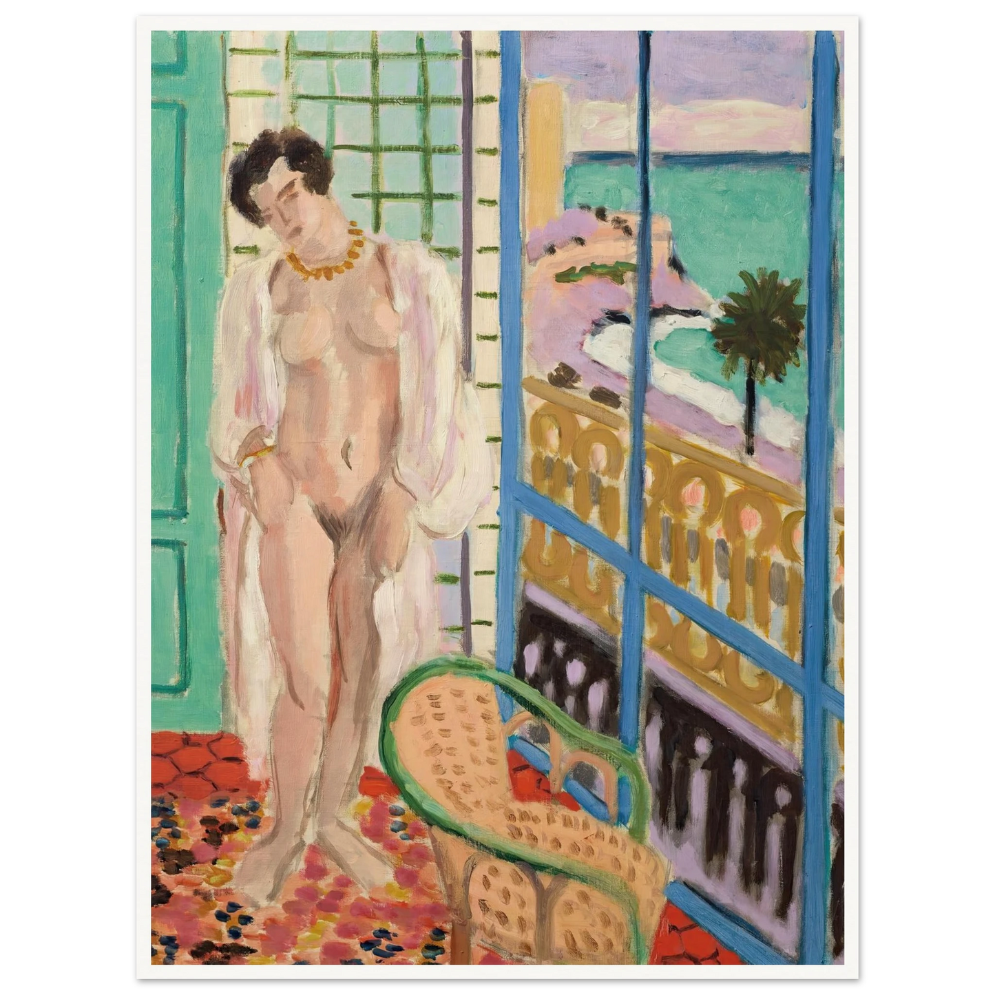 Nu à la fenêtre (1929) Art Print | Henri Matisse - Framed Poster - 30x40 cm / 12x16″ - Black frame