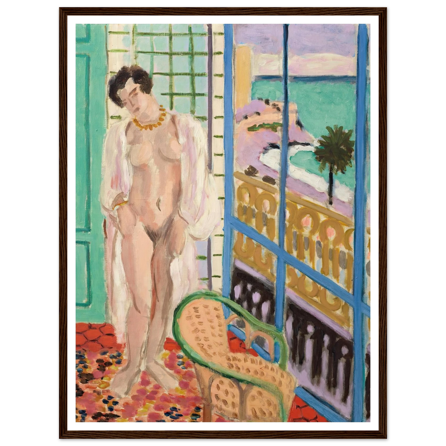 Nu à la fenêtre (1929) Art Print | Henri Matisse - Framed Poster - 30x40 cm / 12x16″ - Black frame