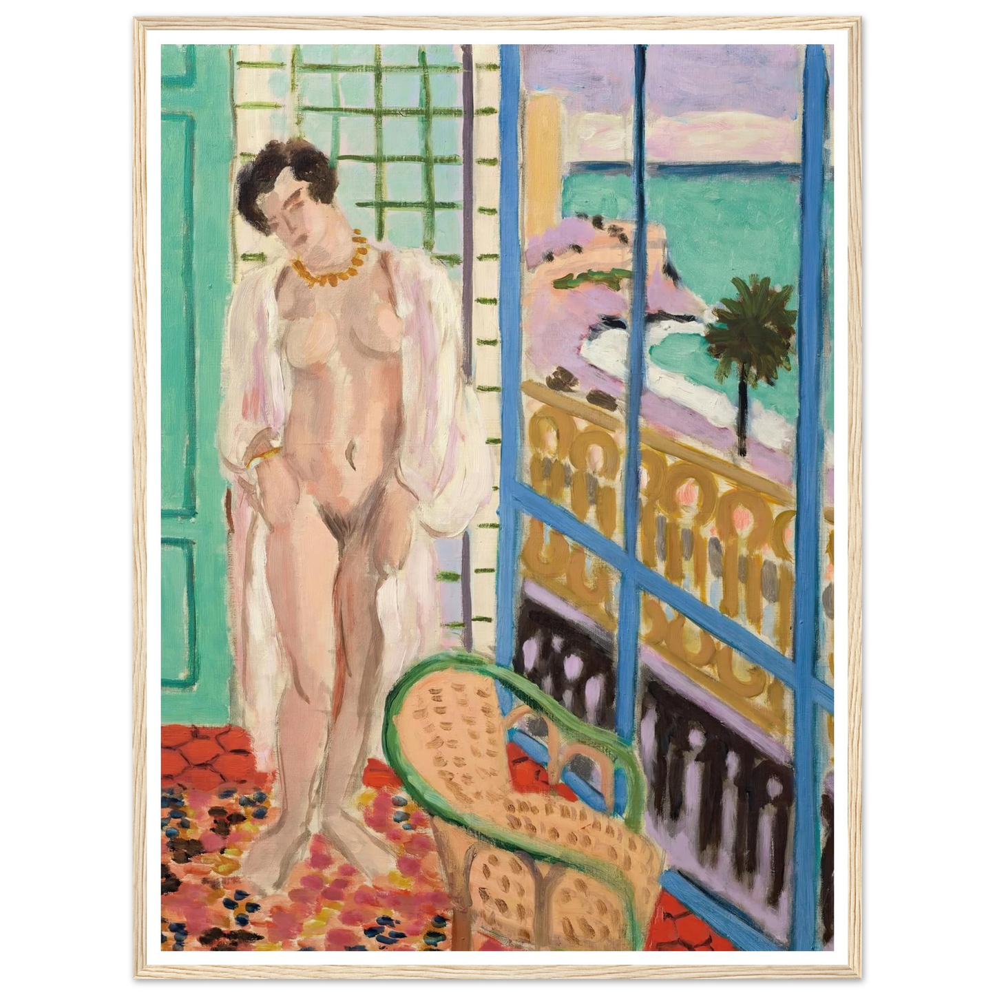 Nu à la fenêtre (1929) Art Print | Henri Matisse - Framed Poster - 30x40 cm / 12x16″ - Black frame
