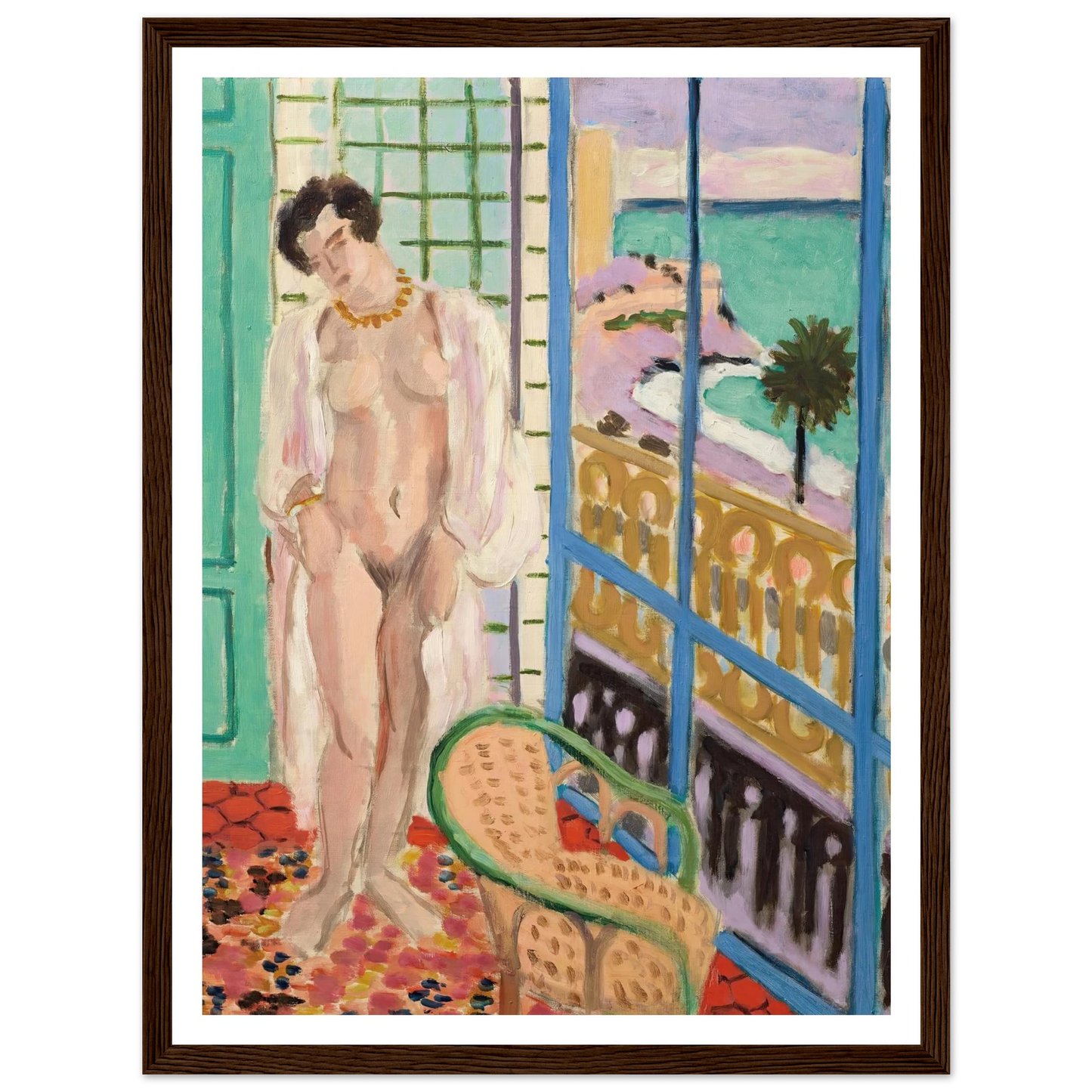 Nu à la fenêtre (1929) Art Print | Henri Matisse - Framed Poster - 30x40 cm / 12x16″ - Black frame