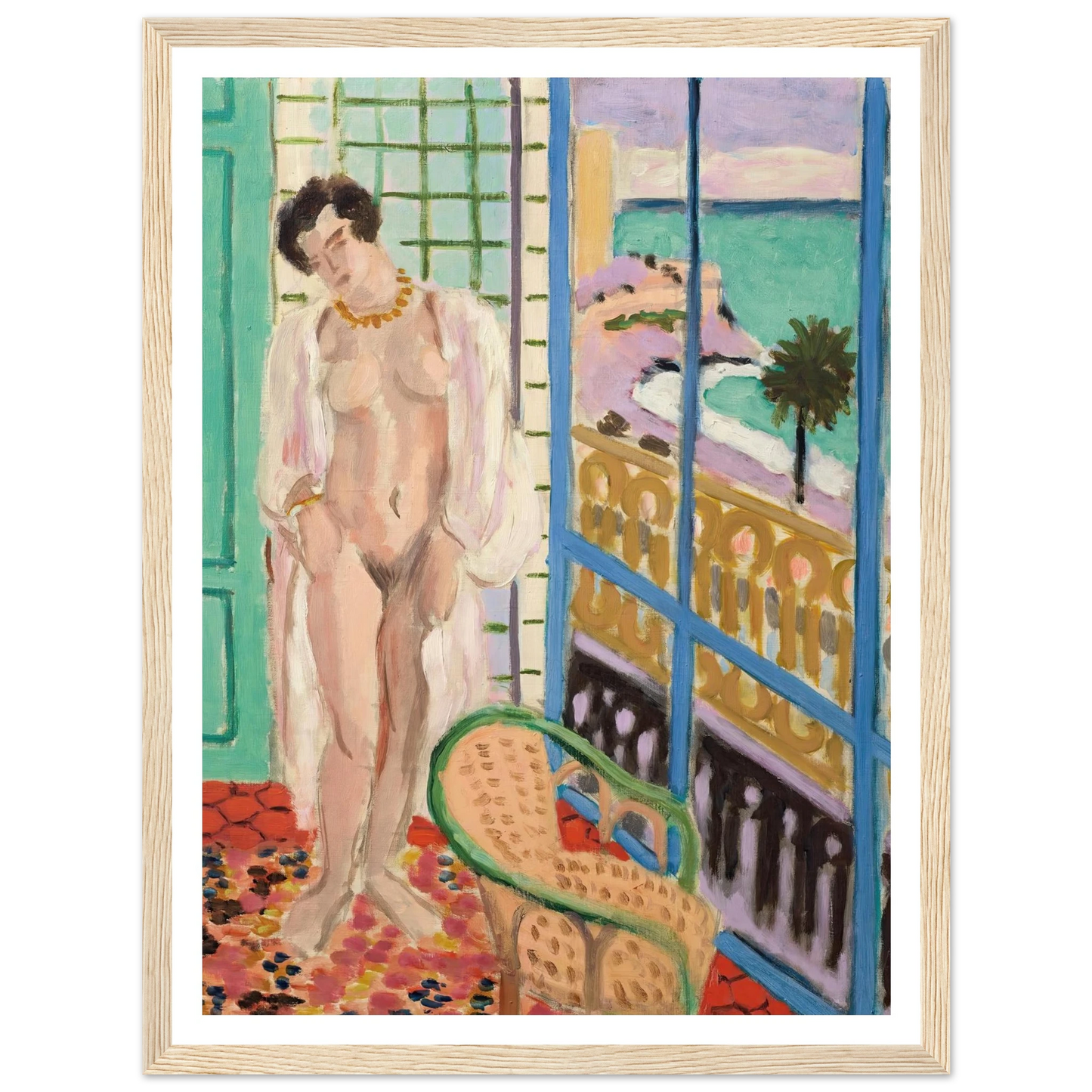 Nu à la fenêtre (1929) Art Print | Henri Matisse - Framed Poster - 30x40 cm / 12x16″ - Black frame
