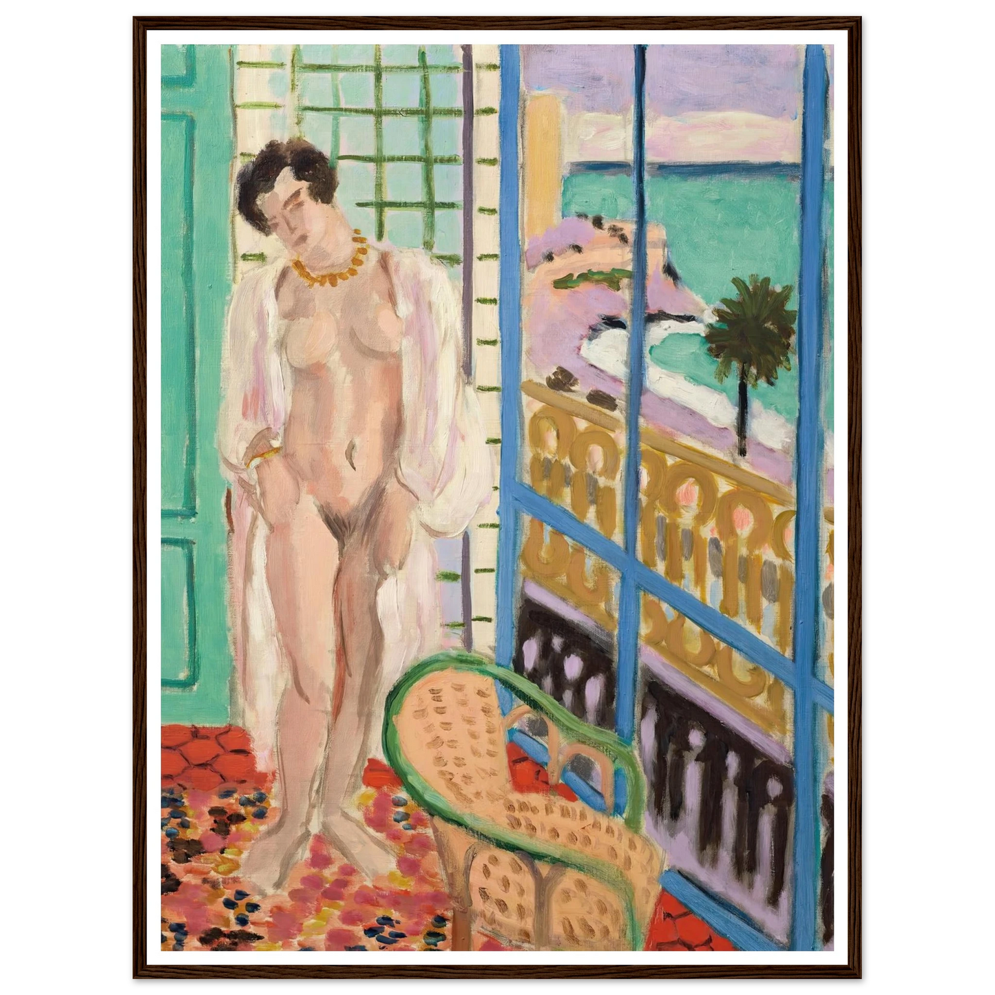 Nu à la fenêtre (1929) Art Print | Henri Matisse - Framed Poster - 30x40 cm / 12x16″ - Black frame
