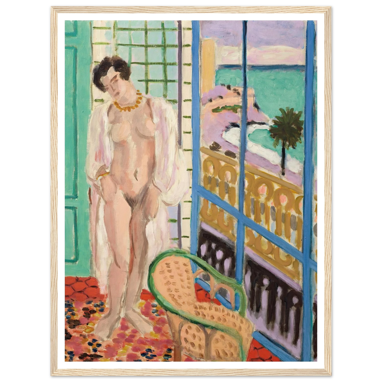 Nu à la fenêtre (1929) Art Print | Henri Matisse - Framed Poster - 30x40 cm / 12x16″ - Black frame