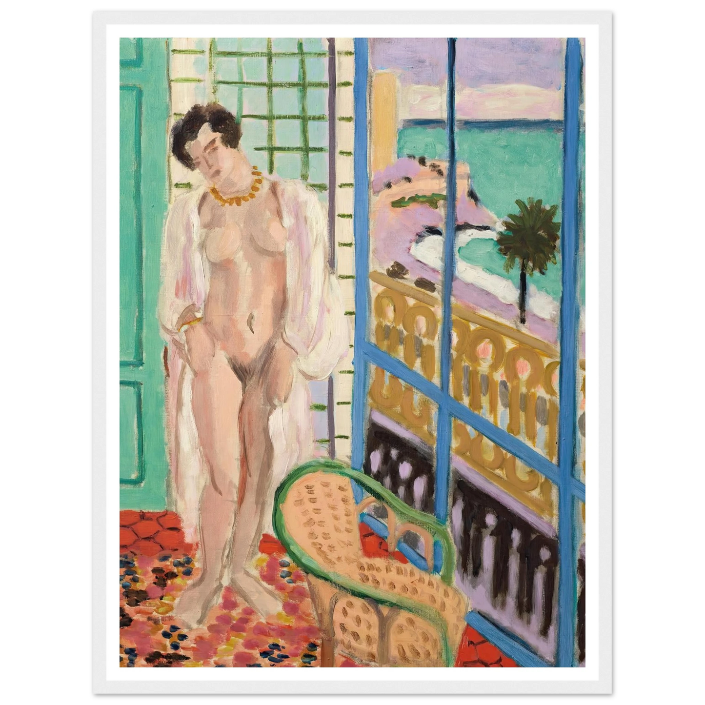 Nu à la fenêtre (1929) Art Print | Henri Matisse - Framed Poster - 30x40 cm / 12x16″ - Black frame