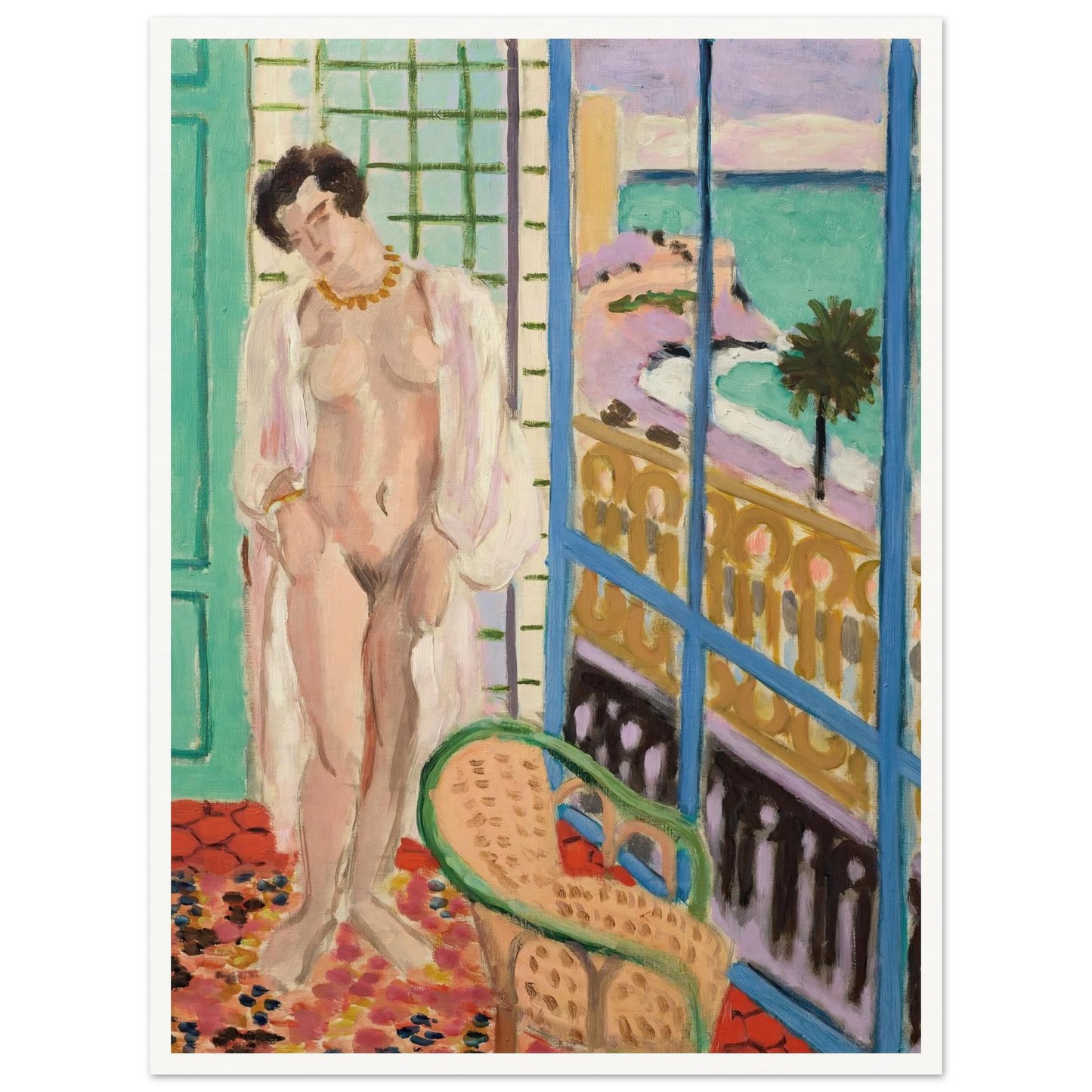 Nu à la fenêtre (1929) Art Print | Henri Matisse - Framed Poster - 30x40 cm / 12x16″ - Black frame