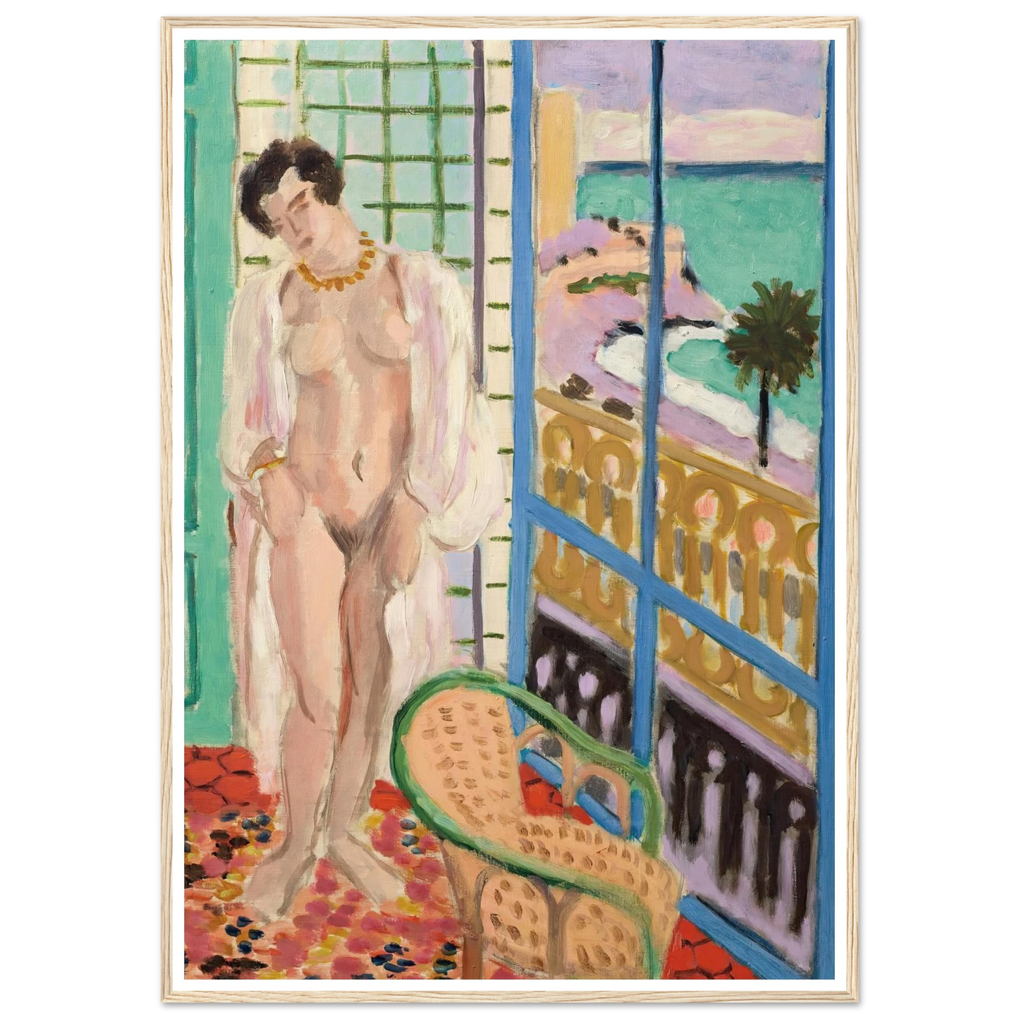 Nu à la fenêtre (1929) Art Print | Henri Matisse - Framed Poster - 30x40 cm / 12x16″ - Black frame