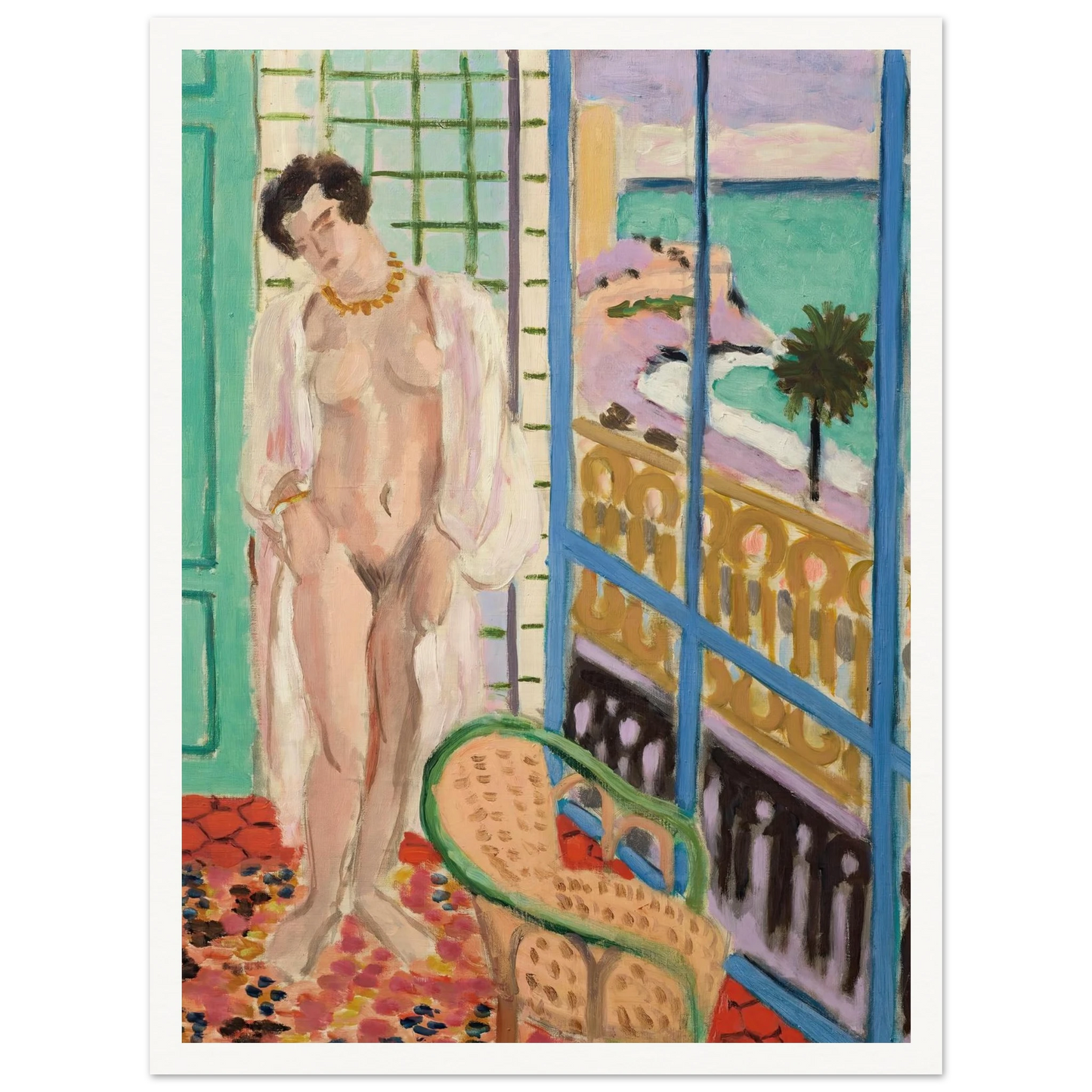 Nu à la fenêtre (1929) Art Print | Henri Matisse - Framed Poster - 30x40 cm / 12x16″ - Black frame
